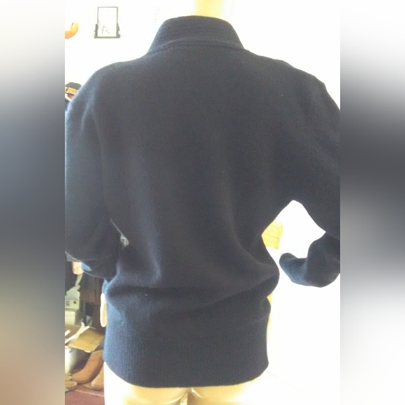 VINTAGE SWEATER BY SELLECCA BLACK W/ LAMBSWOOL & ANGORA SZ. SM RIBBED CUFF/ HEM - Picture 5 of 6